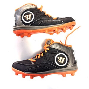 Used Warrior LAX Cleats Boys Black Junior 02.5 11860-S000293800