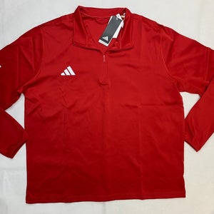 Adidas 1/2 Zip Golf Pullover Jacket Men's XL Red HY7895