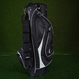 SLAZENGER CART BAG 7-WAY DIVIDERS GOLF BAG, BLACK / WHITE ~ NICE!!