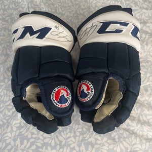 2019 AHL All-Star Game CCM Pro Model 14” Gloves Signed & Used By Francis Perron