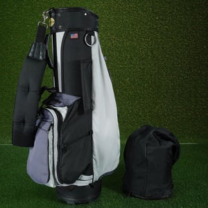 BENNINGTON CART/CARRY BAG 14-WAY PADDED FULL DIVIDERS GOLF BAG BLACK/GRAY ~ WOW!