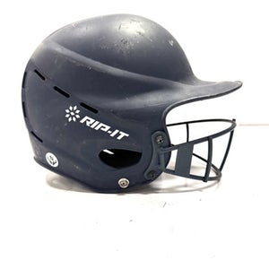 Used RIP-IT 6 1/2 - 7 3/8 Batting Helmet w/Mask Navy Blue One Size 11860-S000293583