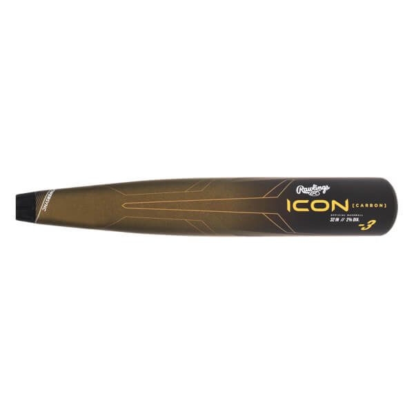 Batte De Baseball Rawlings ICON BBCOR (-3) 33 Pouces / 30 Oz, Carbone Vert, Modèle 2023