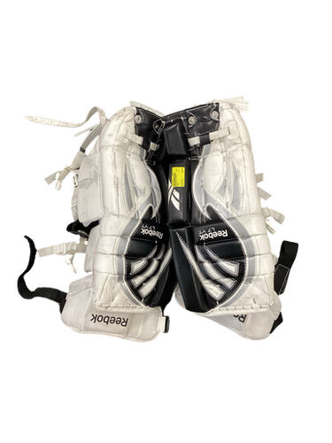Used Reebok L7 Goalie Leg Pads Youth White 21" 11613-S000163279