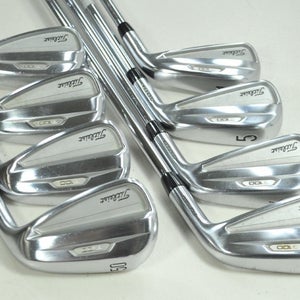 Titleist T100 2021 4-PW,50* Iron Set Stiff Flex Right AMT S300 Steel # 198692