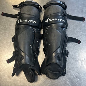 Used Easton QWIK-FIT Catchers Leg Guards Black Youth 11868-S000063841