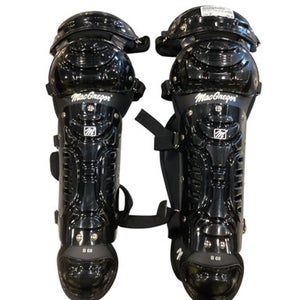 Used MacGregor B 68 SHINGUARDS Catchers Leg Guards Black Junior 11884-S000048295