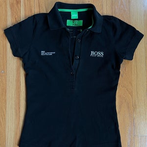 Hugo Boss slim fit golf polo SHIRT embroidery logo.Vintage 2006 BMW tournament