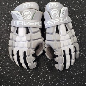 Used Maverik MX Lacrosse Gloves Junior Grey 12" 11849-S000029264