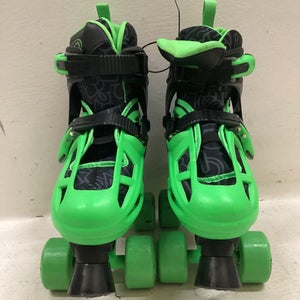Used RollerDerby ADJ 3-6 Junior Roller Quad Skates Green Adjustable 11725-S000487864