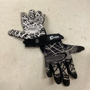 Used Cutters FOOTBALL GLOVES FB Gloves Black MD 11725-S000487977