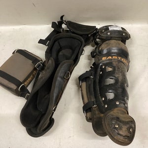 Used Easton SHINS Catchers Leg Guards Black Junior 11725-S000487111