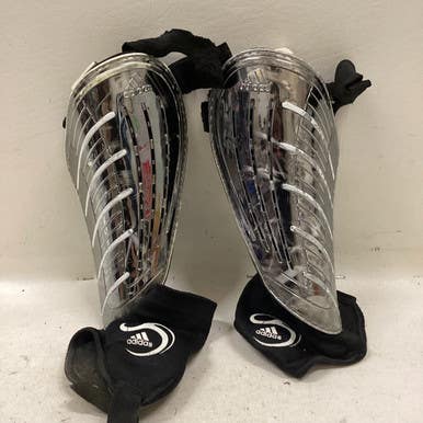 Used Soccer Shin Guards Adult Grey MD 11725-S000486455