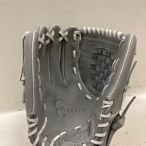 Used Rawlings GGEFP125BG LH Throw Fastpitch Gloves Grey 12 1/2" 11725-S000487633