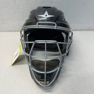Used All Star MVP 2500-1 Catchers Helmet w/Mask Black One Size 11835-S000196343