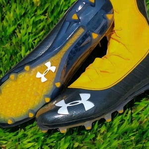 UNDER ARMOUR Clutchfit (US Size 16) Men's Football Cleats Blackist Yellow