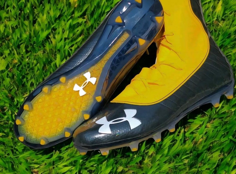 UNDER ARMOUR Clutchfit (US Size 16) Men's Football Cleats Blackist Yellow