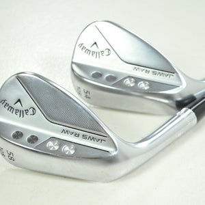 LEFT HANDED Callaway Jaws Raw Chrome 54*, 58* Wedge Set DG Spinner Steel #198898