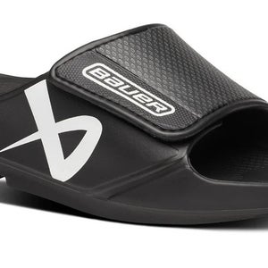 Bauer OOFOS Sport Flex Slides Black Recovery Sandals