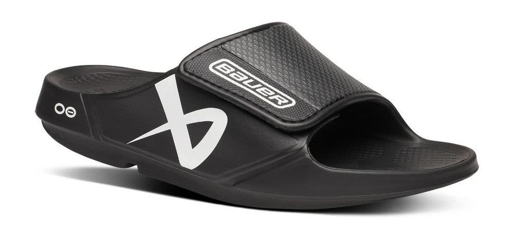 Bauer OOFOS Sport Flex Slides Black Recovery Sandals