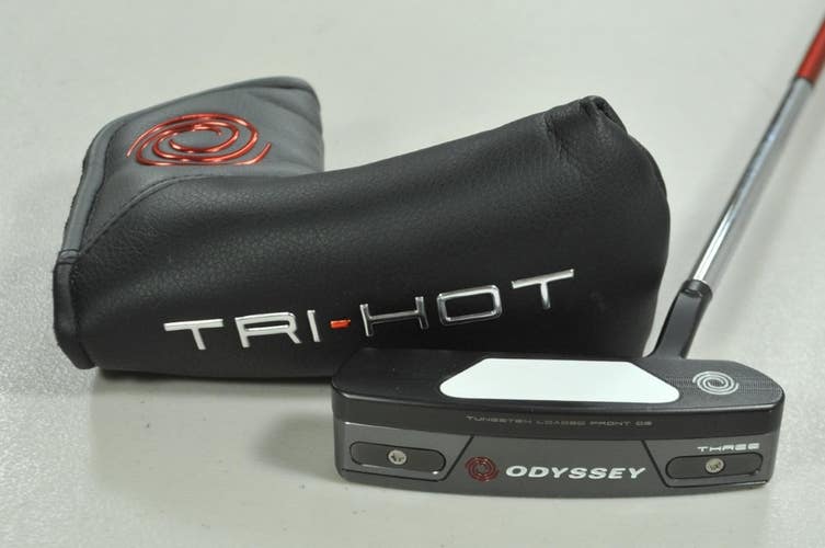 Odyssey Tri-Hot 5K Three 34" Putter Right Stroke Lab Steel with Cover # 197393