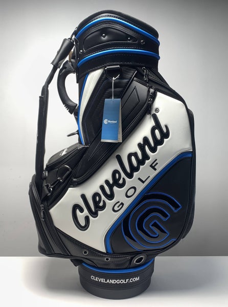 Cleveland Staff Bag Black Blue White 6-Way Divide Single Strap Golf Bag NEW