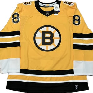 NWT Boston Bruins David Pastrnak Reverse Retro 1.0 Adidas NHL Hockey Jersey 54