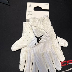 White XL Adult Jordan Gloves (New)