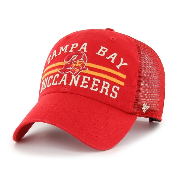 RED TAMPA BAY BUCCANEERS HISTORIC RED HIGHPOINT 47 CLEAN UP SCRIPT SNAPBACK