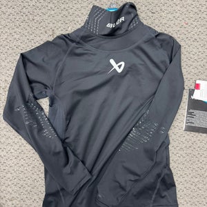 Bauer LS Neck Protection Youth Large Compression Shirt