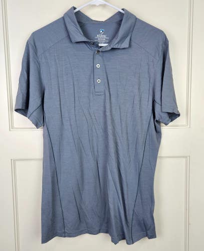 Kuhl Polo Shirt Mens Size: M Gray Active Golf Performance Wicking Logo