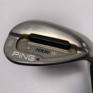 Ping Tour-W Brushed Silver Lob Wedge LW 58* Red Dot 1* Flat AWT Stiff RH