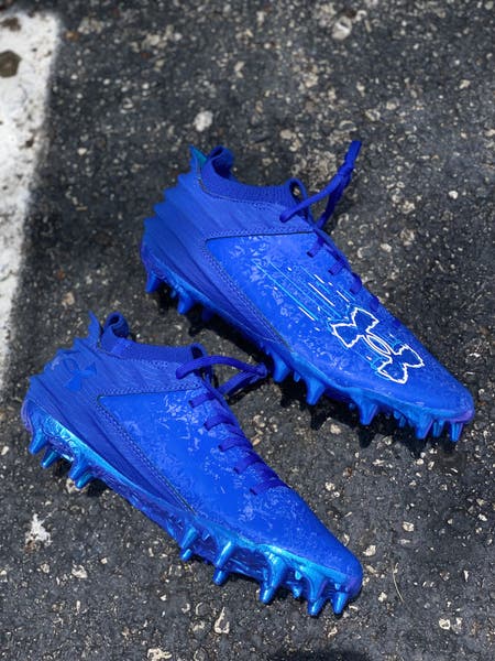 Under Armour Blur Smoke Suede 2.0 MC Team Royal Capri Cleats  display picture 2