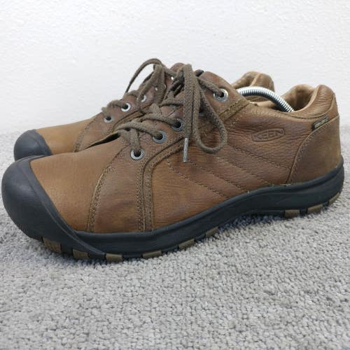 Keen Hiking Shoes Mens Size 13 Sneakers Brown Leather Lace Up Low Top