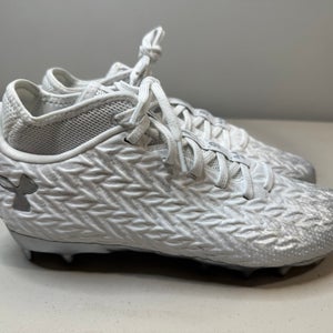 Size 8.5 Men’s Under Armour UA Spotlight Clone 4 MC White Sliver Football Cleats