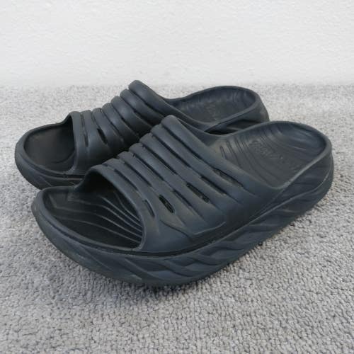 Hoka One One Ora Recovery Slides Mens Size 10 Shoes Black Sandals Slip On