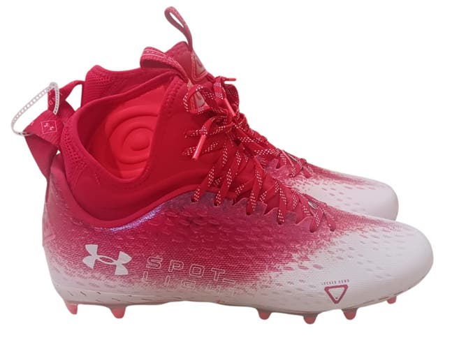 Under Armour Spotlight Lux MC Red White Men's Size 11.5