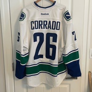 Authentic Vancouver Canucks Frank Corrado Reebok Edge 2.0 Team Issued Jersey 58
