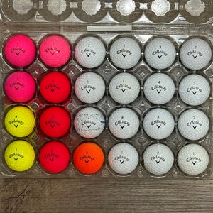 24 Callaway Supersoft Golf Balls - Some Colored (Red, Yellow, Pink, Orange)