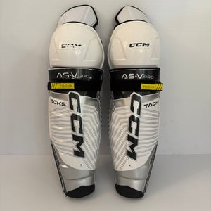 Used Senior CCM Tacks AS-V Pro 17" Pro Stock Shin Pads