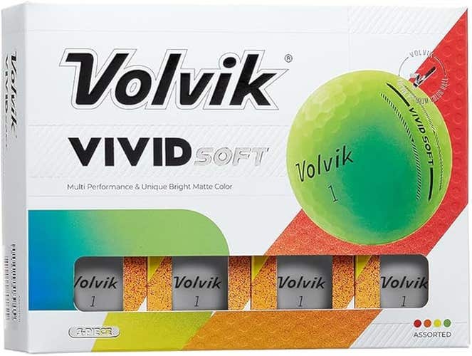 Volvik Vivid Soft Golf Balls (12pk) 1dz, 2025 NEW