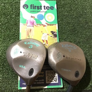 Callaway Ladies Big Bertha & GBB War Bird Woods Set (3W & 5W) Gems Graphite