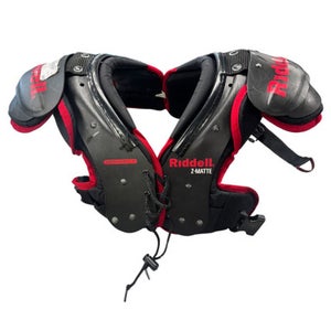 Used Riddell ADULT FB Shoulder Pads Black LG 11863-S000022635