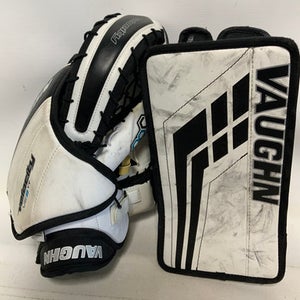 Used Vaughn VELOCITY VE8 SET Youth Goalie Catcher White And Black 11823-S000032634
