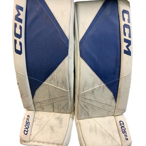 Used CCM AXIS 2.9 31+1 Goalie Leg Pads Inter White And Royal Blue 31" 11823-S000032629