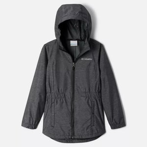 Columbia Lillian Ridge Jacket Girls XS Black Full Zip Hooded Long Sleeve QLW746