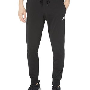 Adidas Essentials Single Jersey Cuffed Pants Men Medium Black Tapered Leg QLW723