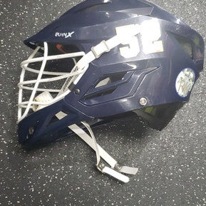 Used Warrior BURN X Lacrosse Helmet Navy Blue One Size 11849-S000029315