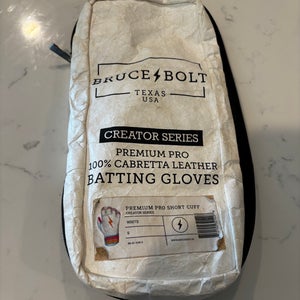Used Bruce Bolt sunrise batting gloves adult small