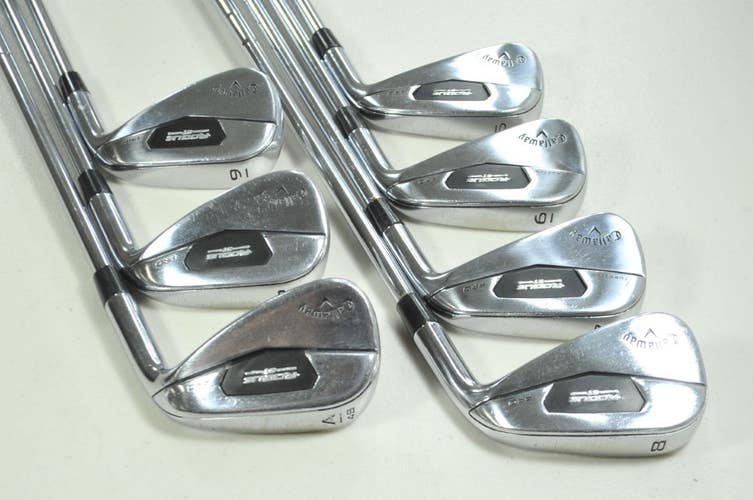 Callaway Rogue ST Pro 5-PW,AW Iron Set Stiff Flex RH Elevate 105g Steel # 198997
